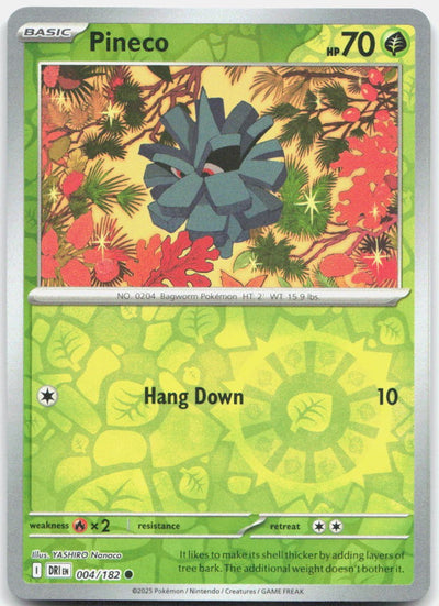 Pineco Reverse Holo Common SV10: Destined Rivals 004/182 NM