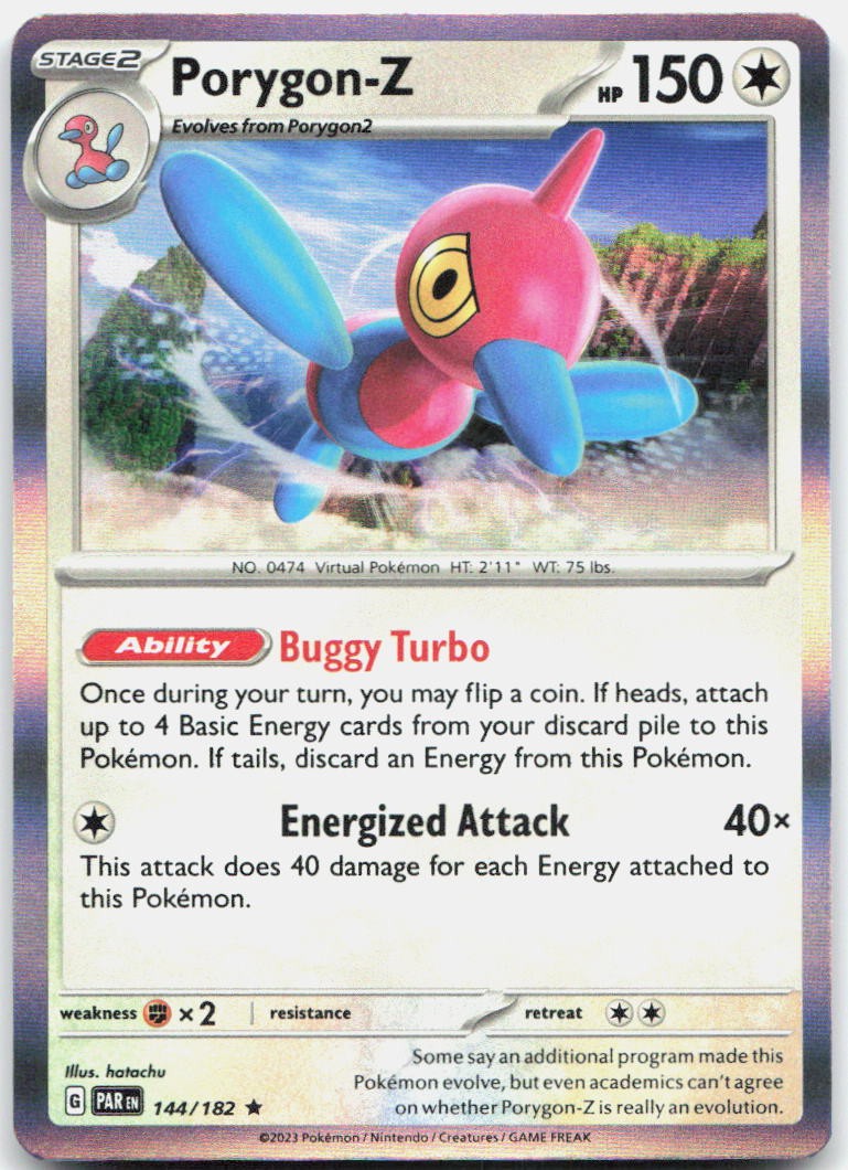 Porygon-Z 144/182 Rare Paradox Rift Pokemon Holo Near Mint