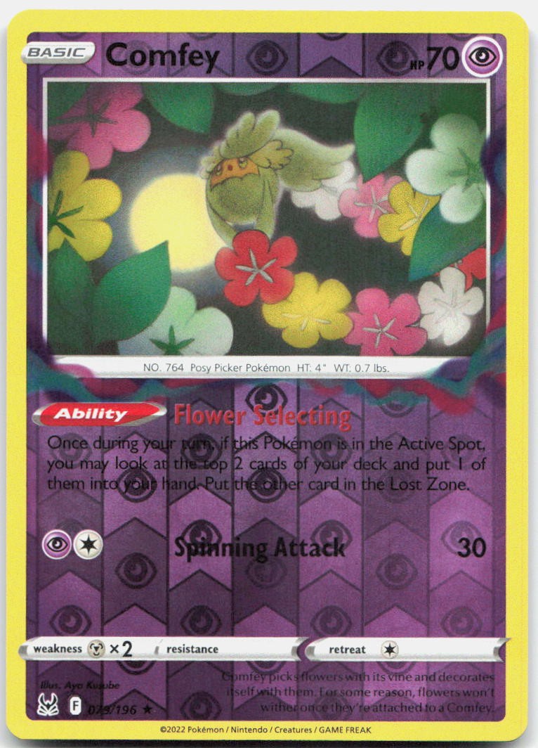 Comfey Reverse Holo Rare SWSH11: Lost Origin 079/196 NM
