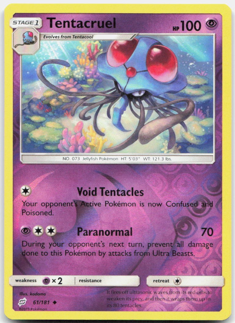 Tentacruel Reverse Holo Uncommon SM - Team Up 61/181 NM