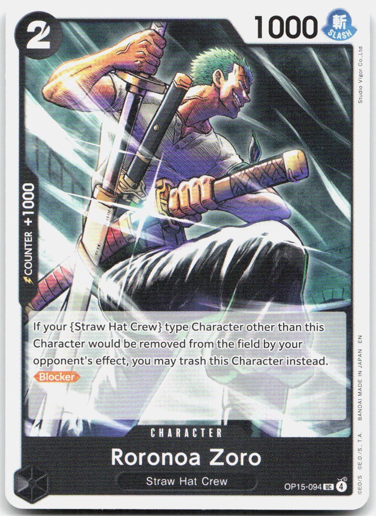 Roronoa Zoro () UC Adventure on Kami's Island OP15-094 NM