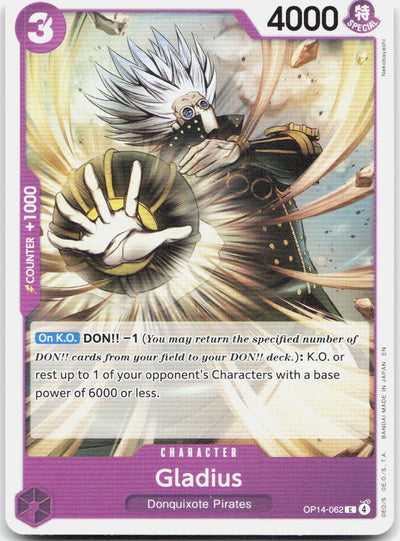 Gladius C The Azure Sea's Seven Release Event Cards OP14-062 NM