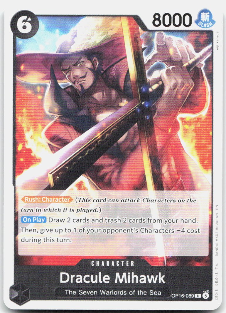 Dracule Mihawk C The Time of Battle OP16-089 NM