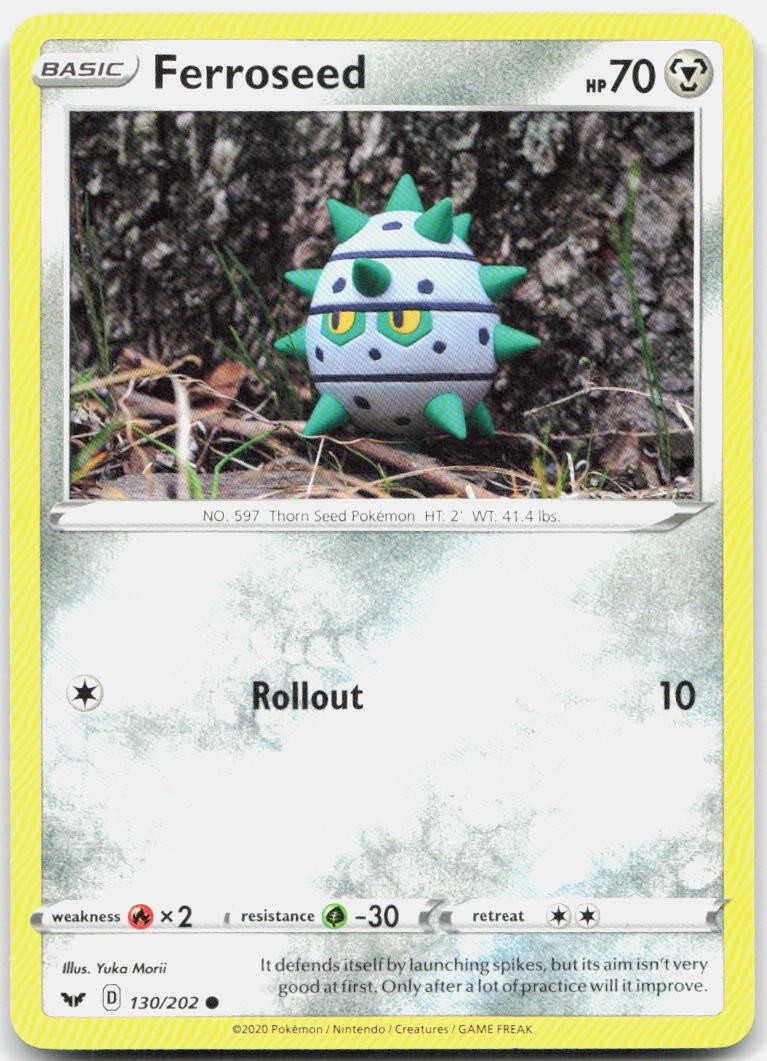 Ferroseed 130/202 Common Sword & Shield Pokemon Near Mint