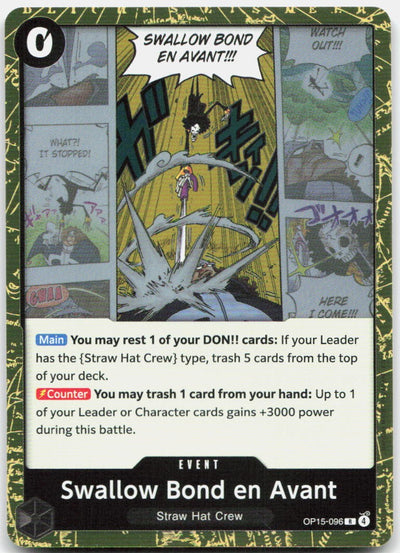Swallow Bond en Avant OP15-096 Rare Adventure on Kami's Island One Piece Foil NM