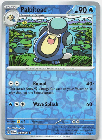 Palpitoad Reverse Holo Common SV: Black Bolt 020/086 NM