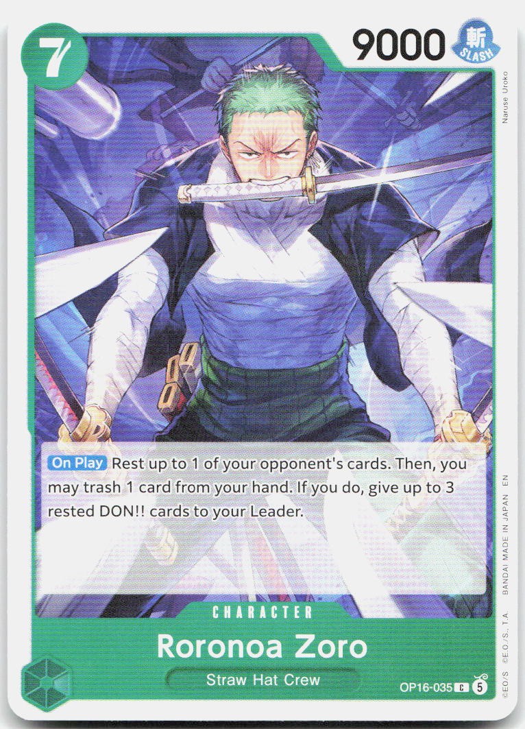Roronoa Zoro (035) C The Time of Battle OP16-035 NM