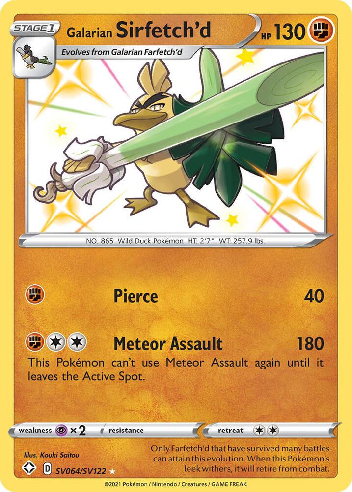 Galarian Sirfetch'd #SV064/SV122 - Shining Fates: Shiny Vault