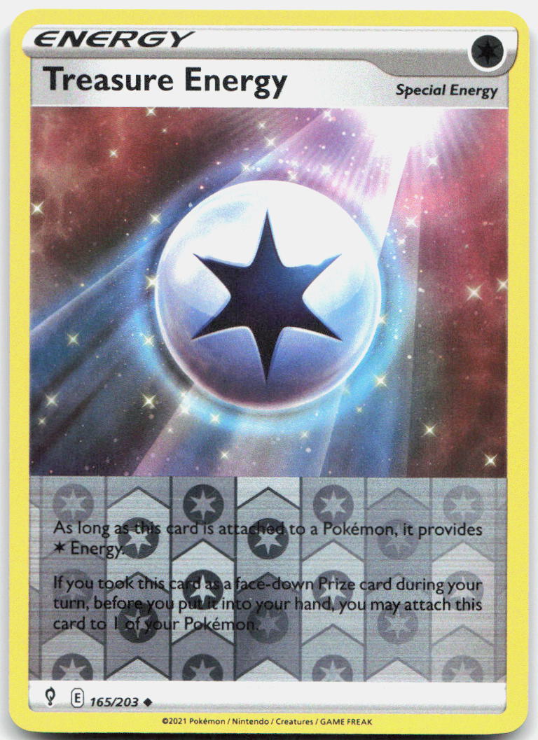 Treasure Energy Reverse Holo Uncommon SWSH07: Evolving Skies 165/203 NM