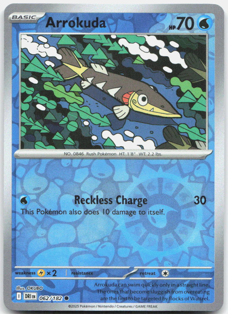 Arrokuda Reverse Holo Common SV10: Destined Rivals 062/182 NM