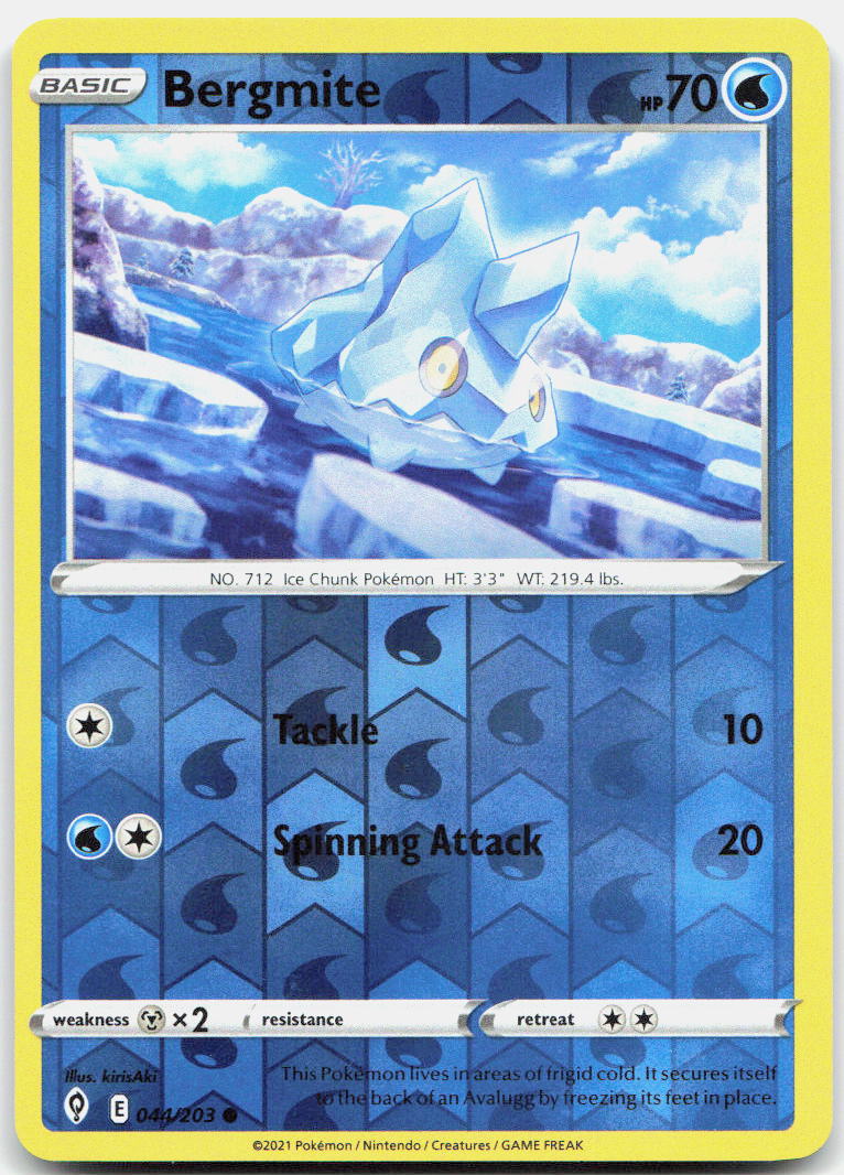 Bergmite Reverse Holo Common SWSH07: Evolving Skies 044/203 LP