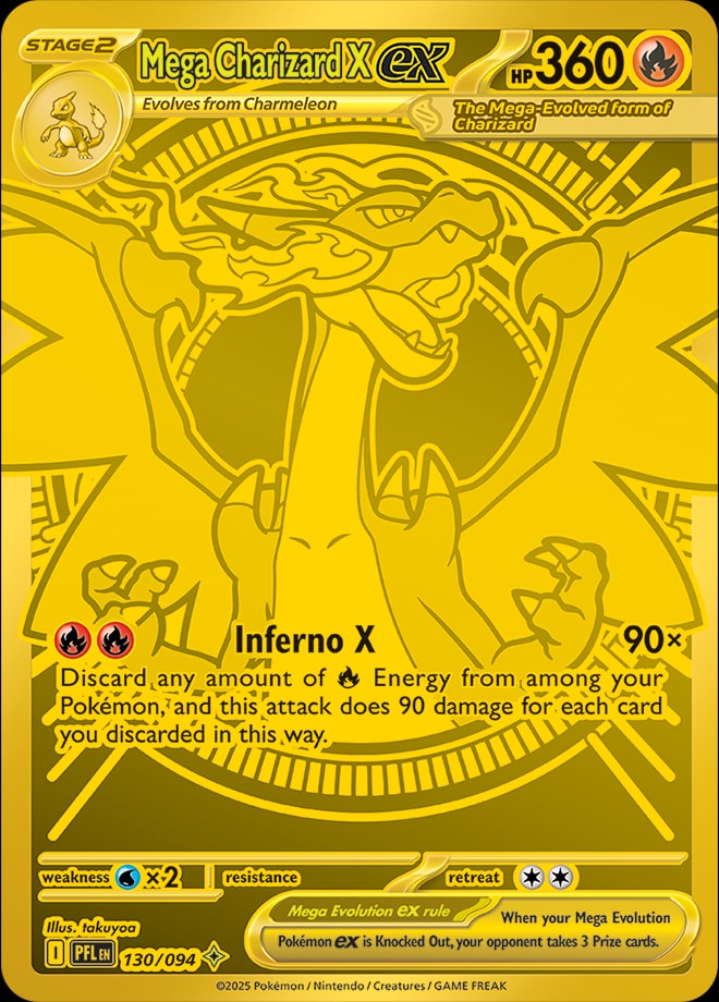 Mega Charizard X ex #130/094 - ME02: Phantasmal Flames