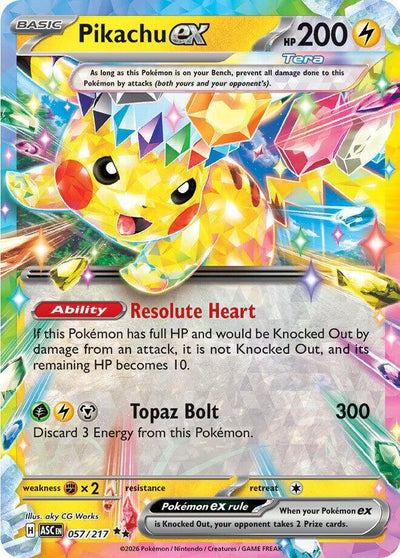 Pikachu ex #057/217 - ME: Ascended Heroes