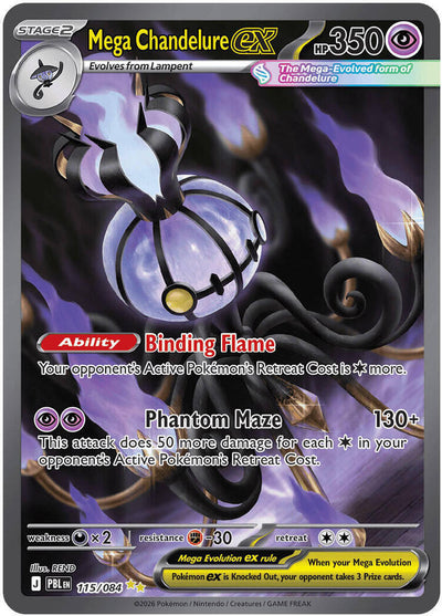 Mega Chandelure ex #115/084 - ME05: Pitch Black