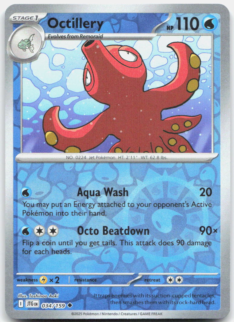 Octillery Reverse Holo Uncommon SV09: Journey Together 034/159 NM