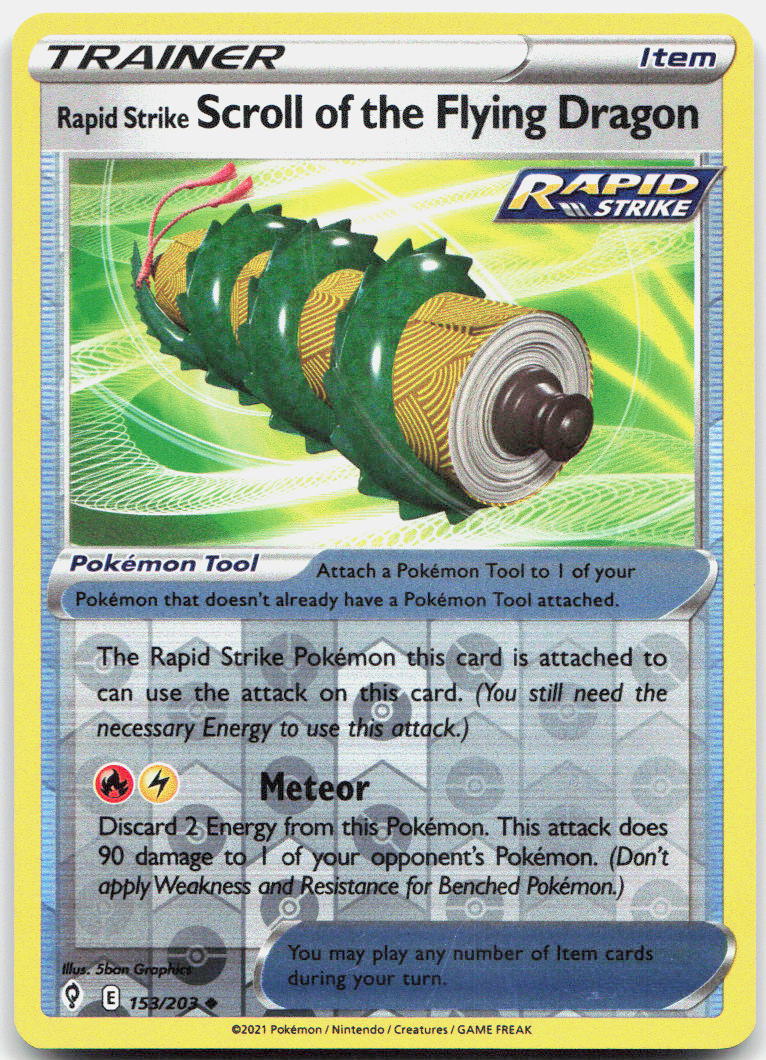 Scroll of the Flying Dragon Reverse Holo Uncommon SWSH07: Evolving Skies 153/203