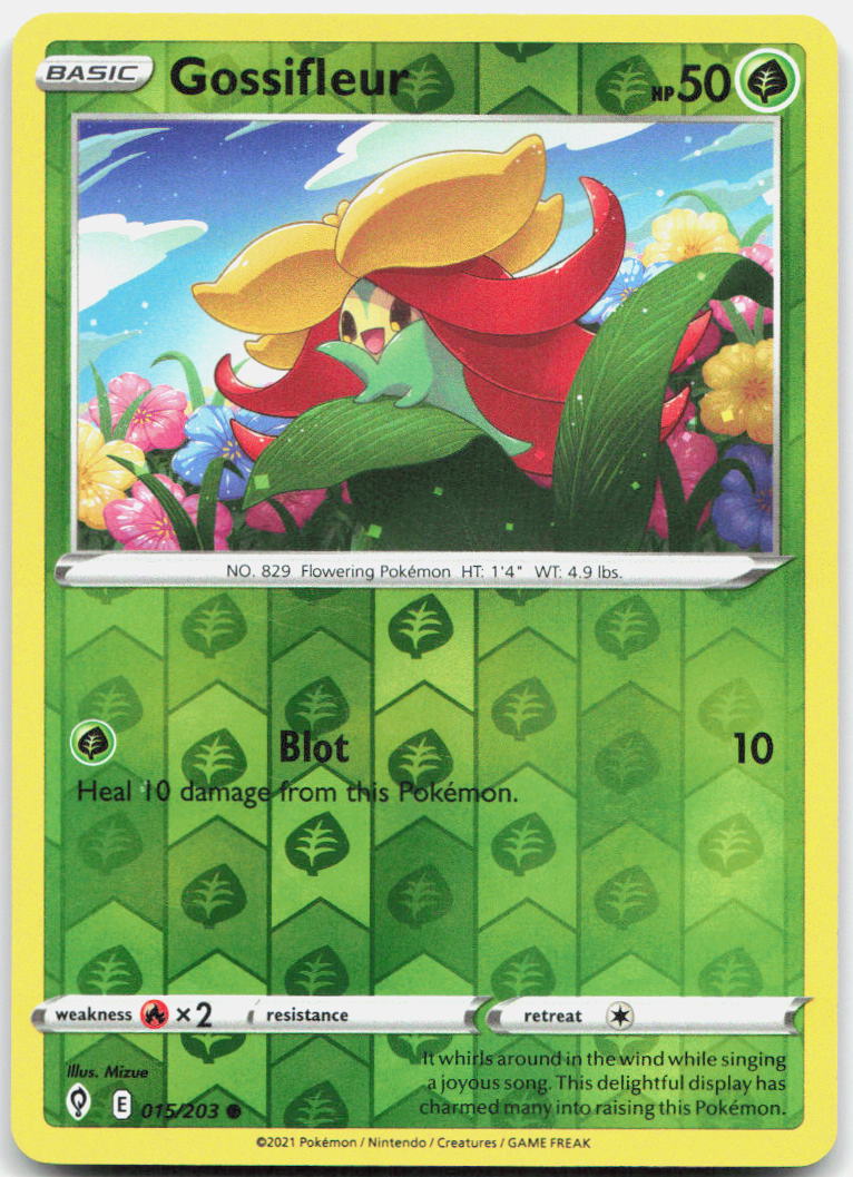 Gossifleur Reverse Holo Common SWSH07: Evolving Skies 015/203 NM