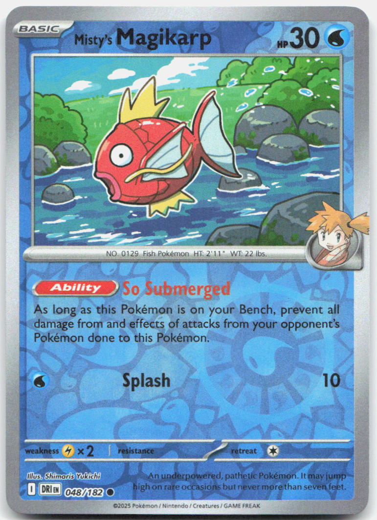 Misty's Magikarp Reverse Holo Common SV10: Destined Rivals 048/182 NM