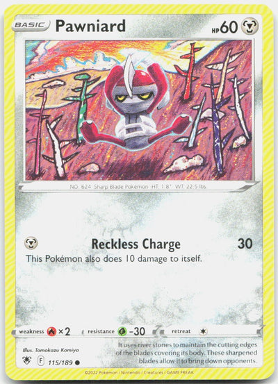 Pawniard 115/189 Common Astral Radiance Pokemon Near Mint