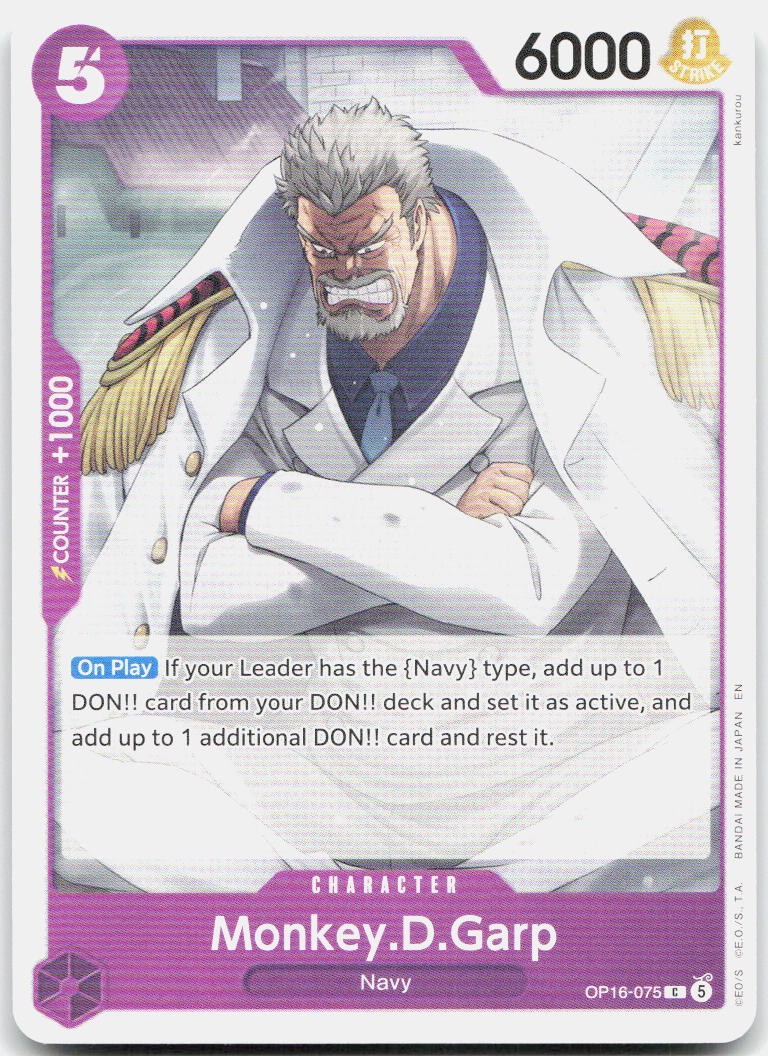 Monkey.D.Garp C The Time of Battle OP16-075 NM