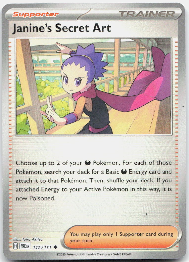 Janine's Secret Art (Poke Ball Pattern) 112/131 Prismatic Evolutions Pokemon NM