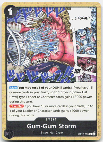 Gum-Gum Storm UC Adventure on Kami's Island OP15-095 NM