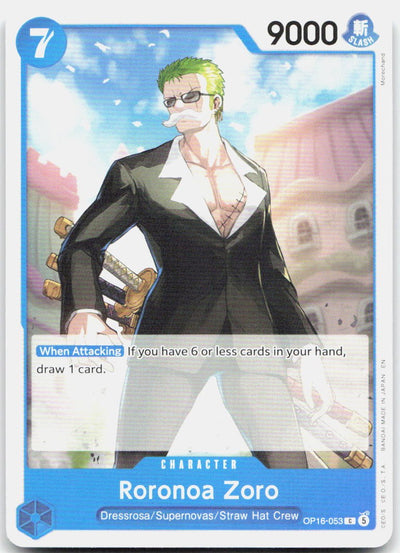 Roronoa Zoro (053) C The Time of Battle OP16-053 NM