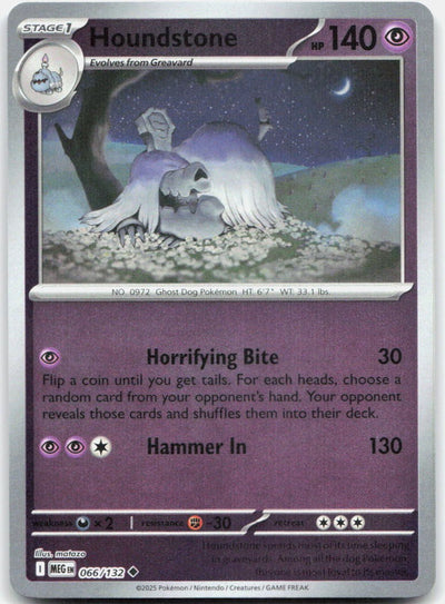 Houndstone - Reverse Holo Uncommon ME01: Mega Evolution 066/132 NM