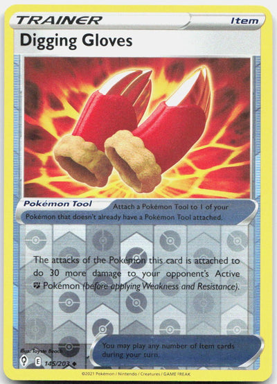 Digging Gloves Reverse Holo Uncommon SWSH07: Evolving Skies 145/203 NM