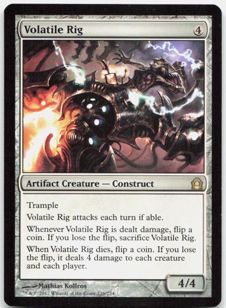 Volatile Rig 236 Rare Return to Ravnica Magic: The Gathering Near Mint