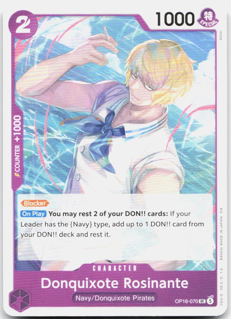 Donquixote Rosinante UC The Time of Battle OP16-070 NM