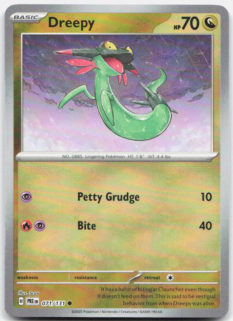 Dreepy (Poke Ball Pattern) 071/131 Holo Common Prismatic Evolutions Pokemon NM