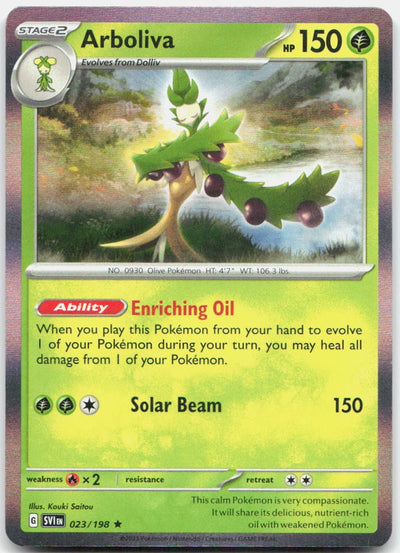 Arboliva 023/198 Rare Scarlet & Violet Pokemon Holo Near Mint
