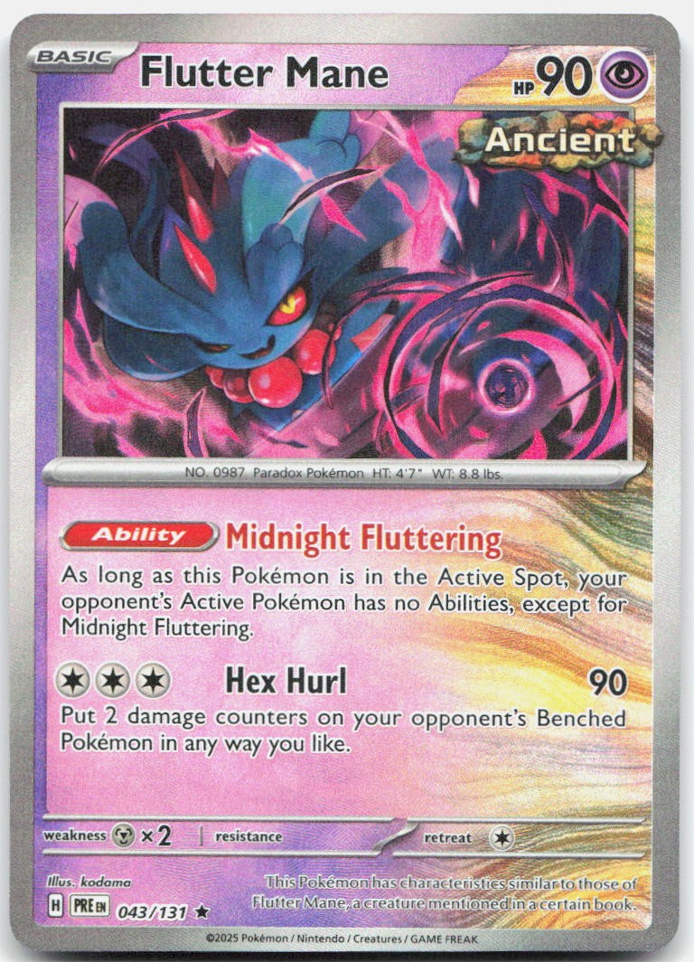 Flutter Mane (Poke Ball Pattern) 043/131 Holo Prismatic Evolutions Pokemon NM