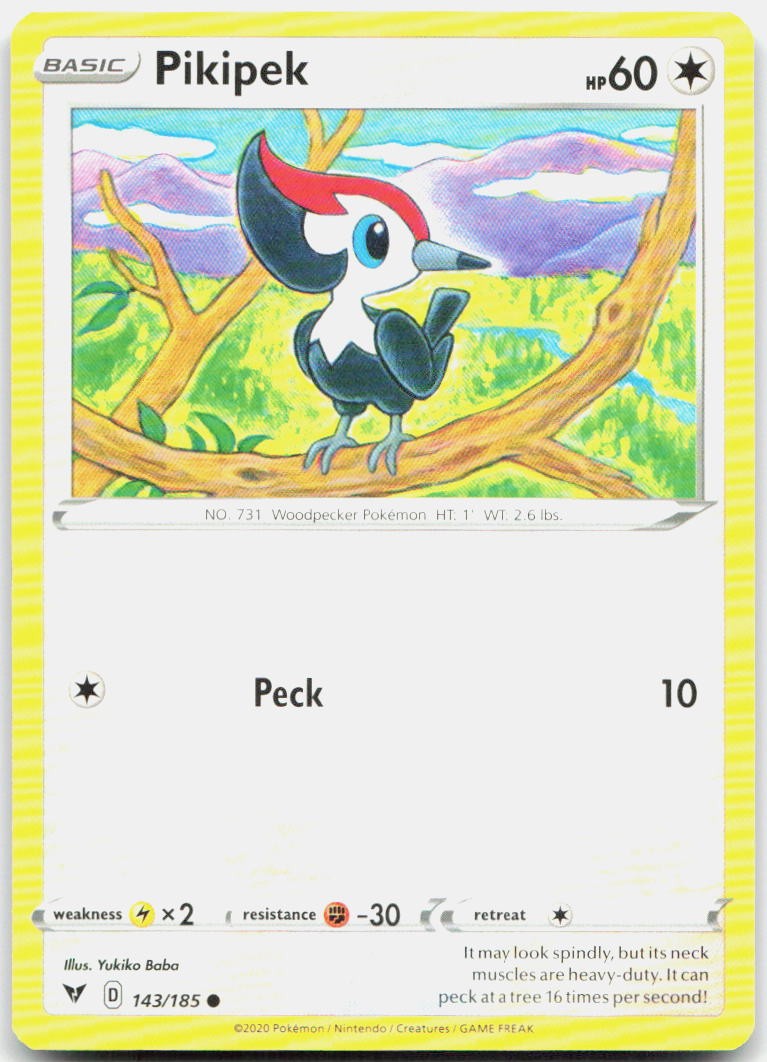 Pikipek 143/185 Common Vivid Voltage Pokemon Near Mint