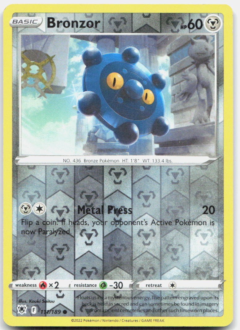Bronzor 111/189 Common Astral Radiance Pokemon Reverse Holo Near Mint