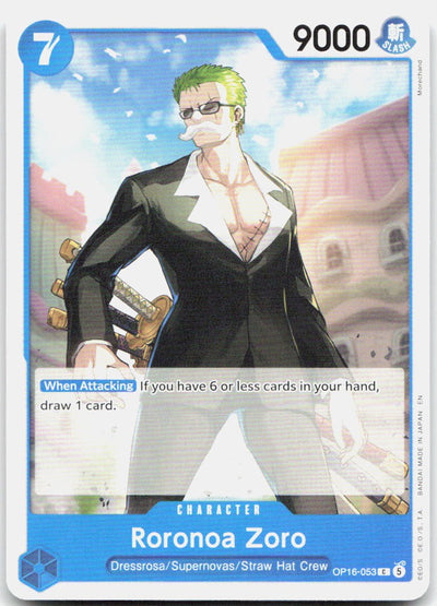 Roronoa Zoro (053) C The Time of Battle OP16-053 NM