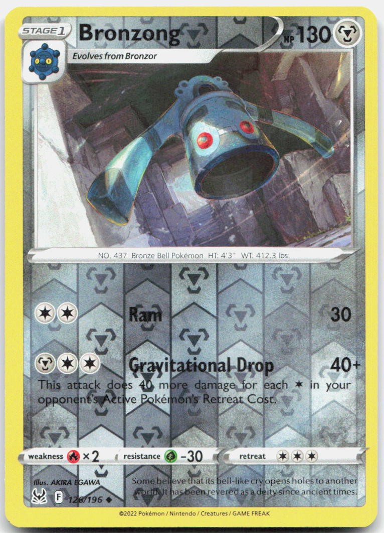 Bronzong Reverse Holo Uncommon SWSH11: Lost Origin 126/196 NM