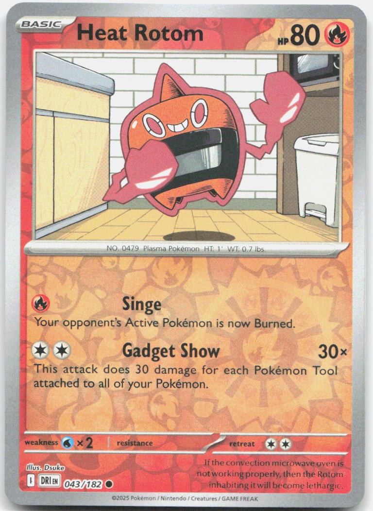 Heat Rotom Common SV10: Destined Rivals 043/182 NM