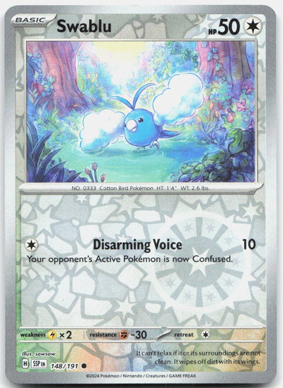Swablu 148/191 Common Surging Sparks Pokemon Reverse Holo Near Mint