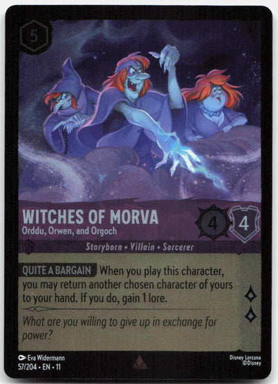Witches of Morva - Orddu, Orwen, and Orgoch Cold Foil Rare Winterspell 57/204 NM
