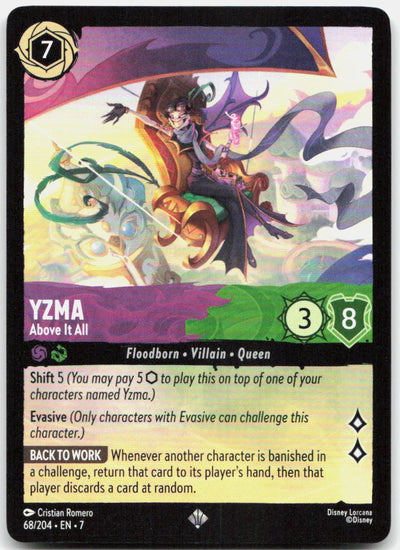Yzma - On Edge Super Rare Reign of Jafar 68/204 NM
