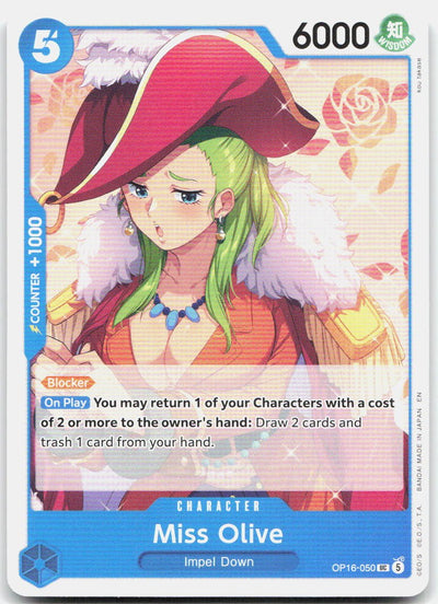Miss Olive UC The Time of Battle OP16-050 NM