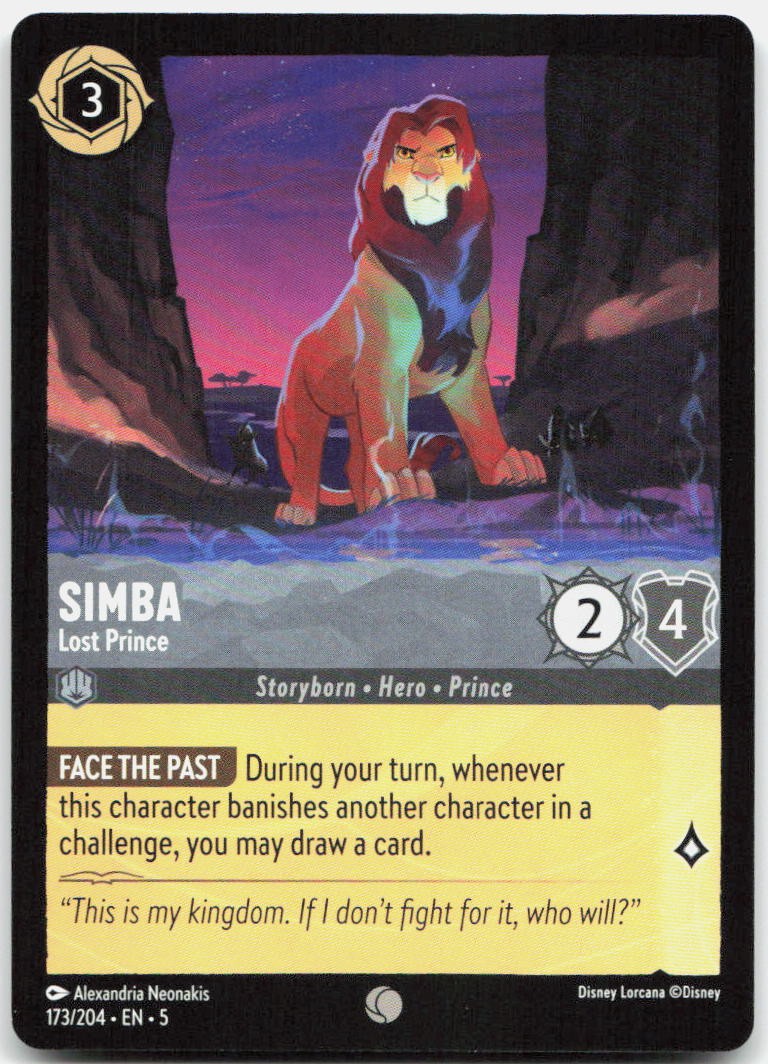 Simba - Lost Prince Common Shimmering Skies 173/204 NM
