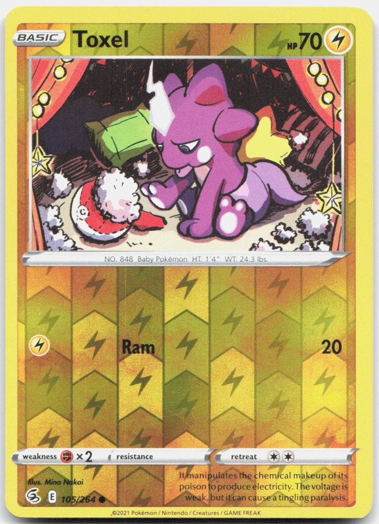 Toxel (105) Reverse Holo Common SWSH08: Fusion Strike 105/264 NM