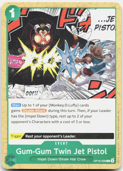 Gum-Gum Twin Jet Pistol C The Time of Battle OP16-039 NM