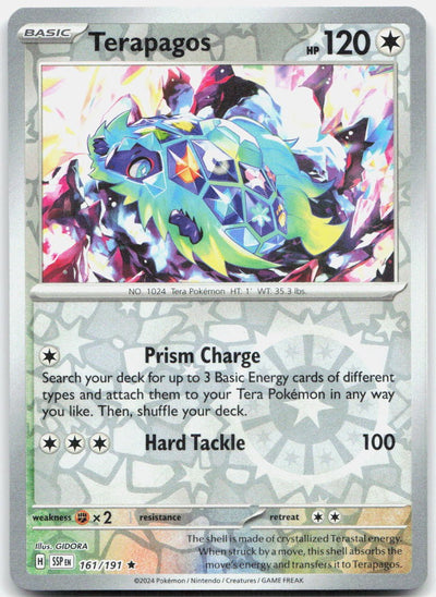 Terapagos Reverse Holo Rare Miscellaneous Cards & Products 161/191 NM