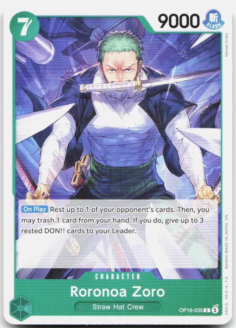 Roronoa Zoro (035) C The Time of Battle OP16-035 NM
