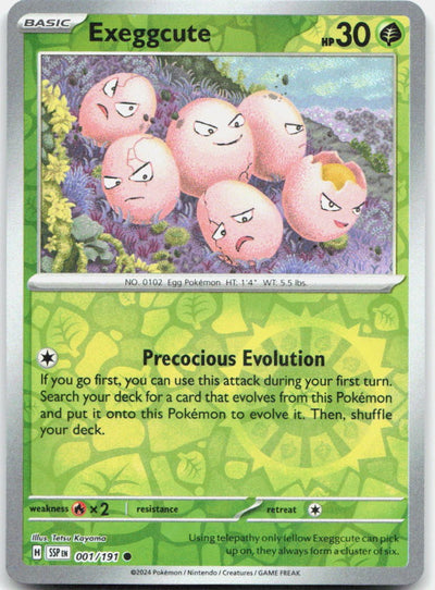 Exeggcute Reverse Holo Common SV08: Surging Sparks 001/191 NM