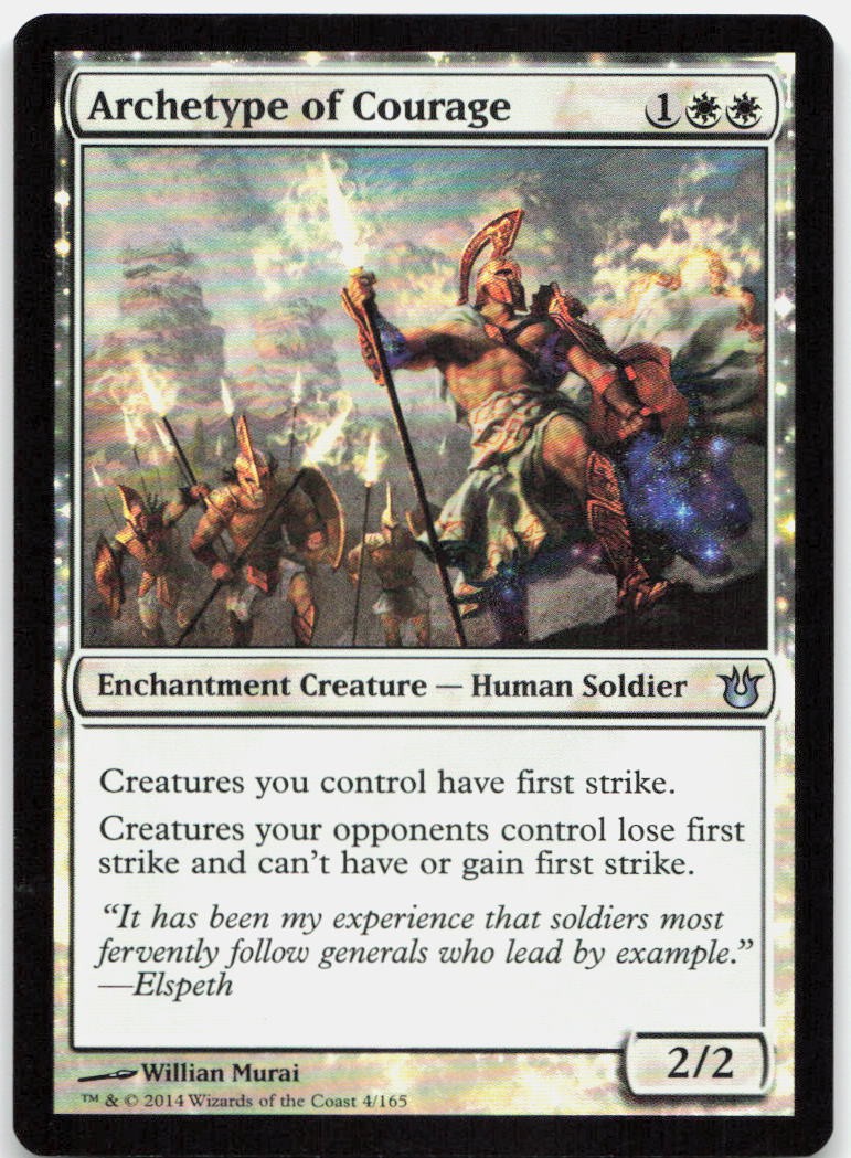 Archetype of Courage 4 Uncommon Born of the Gods Magic: The Gathering Foil NM